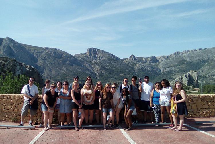 Study Abroad students pose for photo